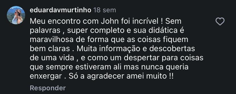 Depoimento de cliente sobre o atendimento